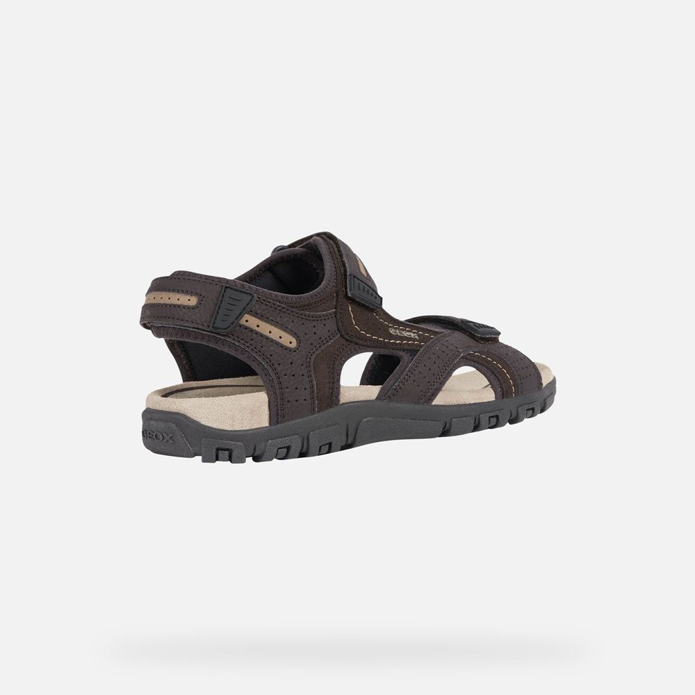 Geox Sandals Brown Strada - Geox Mens Shoes - WTKFPS084